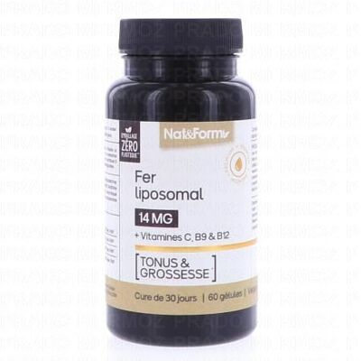 Nat & Form Fer Liposomal - Fer Liposomal & Vitamines - Complément Alimentaire - Publicité Nat & Form Fer Liposomal - Fer Liposomal & Vitamines - Complément Alimentaire - Publicité