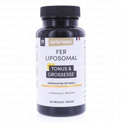 Nat & Form Fer Liposomal - Fer Liposomal & Vitamines - Complément Alimentaire - Publicité Nat & Form Fer Liposomal - Fer Liposomal & Vitamines - Complément Alimentaire - Publicité