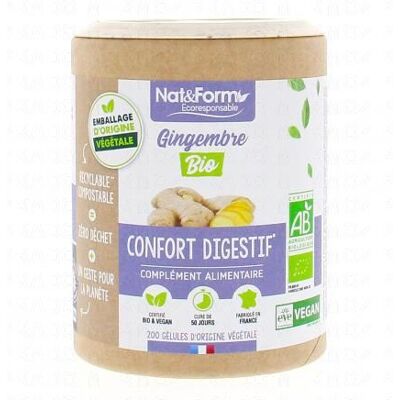 Capsules de Gingembre Bio Nat & Form - Complément - Publicité Capsules de Gingembre Bio Nat & Form - Complément - Publicité