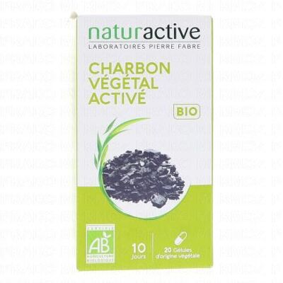 Naturactive Charbon Végétal Activé Bio X20 Gélules - Publicité Naturactive Charbon Végétal Activé Bio X20 Gélules - Publicité