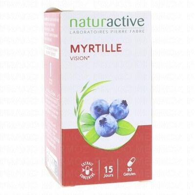 Naturactive Myrtille 30 Gélules - Complément alimentaire - Publicité Naturactive Myrtille 30 Gélules - Complément alimentaire - Publicité