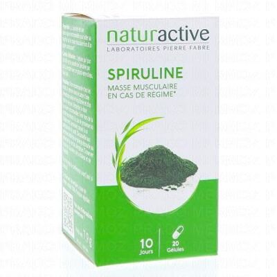 Naturactive Spiruline 20 Gélules - Complément alimentaire - Publicité Naturactive Spiruline 20 Gélules - Complément alimentaire - Publicité