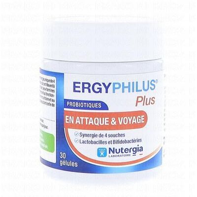 Nutergia Ergyphilus Plus Probiotiques - Capsules - Soutien Digestif & Immunité - Publicité Nutergia Ergyphilus Plus Probiotiques - Capsules - Soutien Digestif & Immunité - Publicité