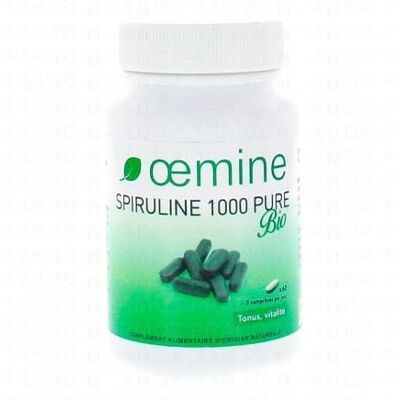 Oemine Spiruline 1000 Bio 60 Comprimés - Complément alimentaire - Publicité Oemine Spiruline 1000 Bio 60 Comprimés - Complément alimentaire - Publicité