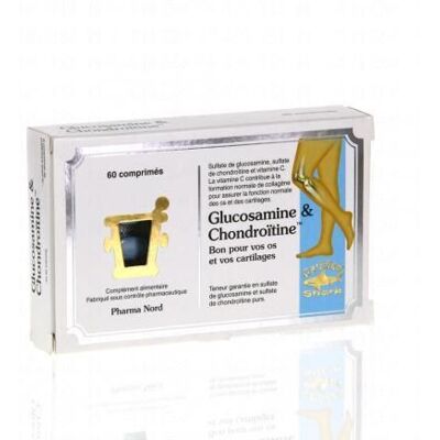 Pharma Nord Glucosamine & Chondroïtine 60 Comprimés - Complément articulaire - Publicité Pharma Nord Glucosamine & Chondroïtine 60 Comprimés - Complément articulaire - Publicité