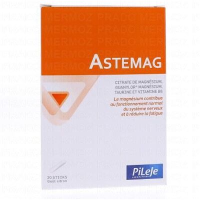 Pileje Astemag X20 Sticks Gout Citron - Publicité Pileje Astemag X20 Sticks Gout Citron - Publicité