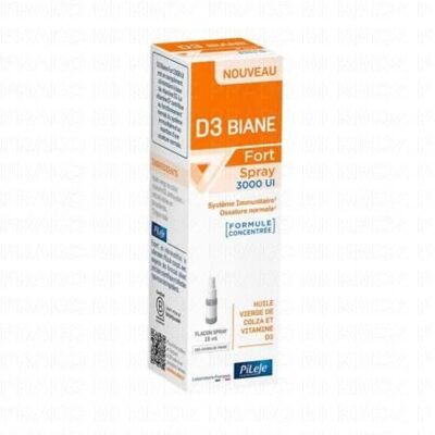 Pileje D3 Biane Fort - Spray Vitamine D3 3000ui 15ml - Publicité Pileje D3 Biane Fort - Spray Vitamine D3 3000ui 15ml - Publicité