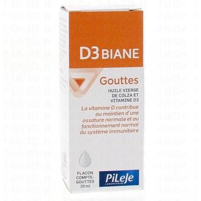 PILEJE D3 Biane Gouttes 15ml - Complément de Vitamine D - Publicité PILEJE D3 Biane Gouttes 15ml - Complément de Vitamine D - Publicité