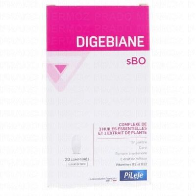 Pileje Digebiane sBO - Complément digestif - 20 Comprimés - Publicité Pileje Digebiane sBO - Complément digestif - 20 Comprimés - Publicité