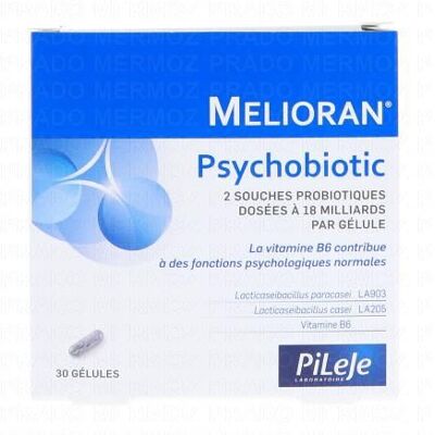Pileje Melioran Psychobiotic 30 Capsules - Complément alimentaire - Publicité Pileje Melioran Psychobiotic 30 Capsules - Complément alimentaire - Publicité