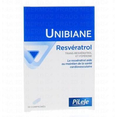 Pileje Unibiane Resveratrol - 30 Capsules - Publicité Pileje Unibiane Resveratrol - 30 Capsules - Publicité