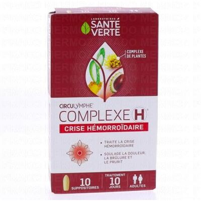 SANTE VERTE Circulymphe Complexe H - Suppositoires - Publicité SANTE VERTE Circulymphe Complexe H - Suppositoires - Publicité