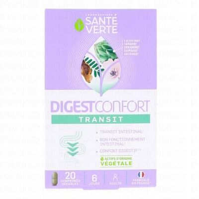 SANTEVERTE Sante Verte Digest Confort - Transit Intestinal 20 Comprimés - Publicité SANTEVERTE Sante Verte Digest Confort - Transit Intestinal 20 Comprimés - Publicité