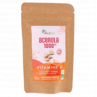 Valebio Acérola 1000mg Vitamine C X30 Cps - Publicité Valebio Acérola 1000mg Vitamine C X30 Cps - Publicité