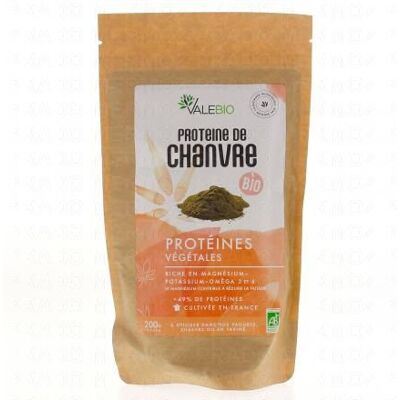 Valebio Protéine De Chanvre Bio Sachet 200g - Publicité Valebio Protéine De Chanvre Bio Sachet 200g - Publicité