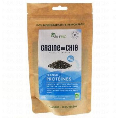 Valebio Super Food Graine De Chia Sachet 200g - Publicité Valebio Super Food Graine De Chia Sachet 200g - Publicité