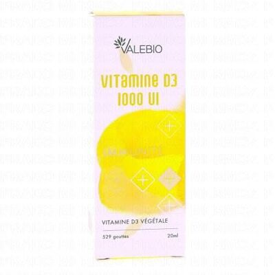 Valebio Vitamine D3 1000 Ui 20ml - Publicité Valebio Vitamine D3 1000 Ui 20ml - Publicité