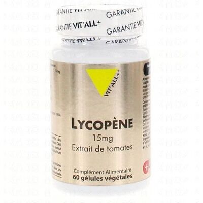 Vit'All+ Lycopène 15 mg 60 gélules - Complément alimentaire - Publicité Vit'All+ Lycopène 15 mg 60 gélules - Complément alimentaire - Publicité