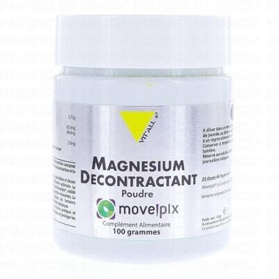 VITALL+ Vit'All+ Magnésium Décontractant En Poudre 100g - Publicité VITALL+ Vit'All+ Magnésium Décontractant En Poudre 100g - Publicité