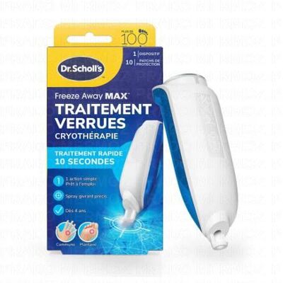 DR.SCHOLLS Dr. Scholl'S Freeze Away Max - Traitement Verrues Cryothérapie - Publicité DR.SCHOLLS Dr. Scholl'S Freeze Away Max - Traitement Verrues Cryothérapie - Publicité