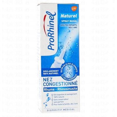 Prorhinel Spray Nasal Naturel Nez Congestionné 20ml - Publicité Prorhinel Spray Nasal Naturel Nez Congestionné 20ml - Publicité