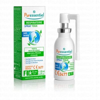 Puressentiel Respiratoire - Spray Toux Sans Sucres 20ml - Publicité Puressentiel Respiratoire - Spray Toux Sans Sucres 20ml - Publicité