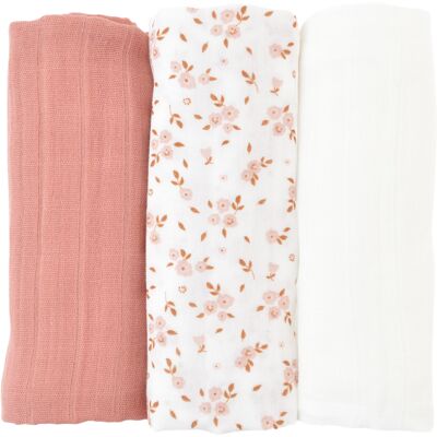 LITTLE CREVETTE Lot de 3 langes bébé coton bio* Thaïs - Publicité LITTLE CREVETTE Lot de 3 langes bébé coton bio* Thaïs - Publicité