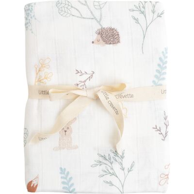LITTLE CREVETTE Maxi-lange bébé coton bio* imprimé Dream Forest - Publicité LITTLE CREVETTE Maxi-lange bébé coton bio* imprimé Dream Forest - Publicité