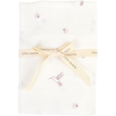 LITTLE CREVETTE Maxi-lange bébé coton bio* imprimé Colibri - Publicité LITTLE CREVETTE Maxi-lange bébé coton bio* imprimé Colibri - Publicité