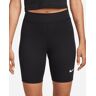 Short cycliste Nike Sportswear Classics High-Waisted 8" pour Femme Couleur : Black/Sail Taille : L Noir L female