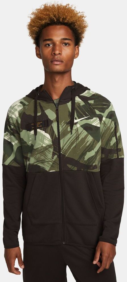 Sweat zippé à capuche Nike Dri-FIT Fleece Camouflage Homme - DQ4790-220 Camouflage L male