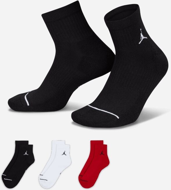 Lot de paires de chaussettes Nike Jordan Noir/Blanc/Rouge Unisexe - DX9655-902 Noir/Blanc/Rouge L unisex