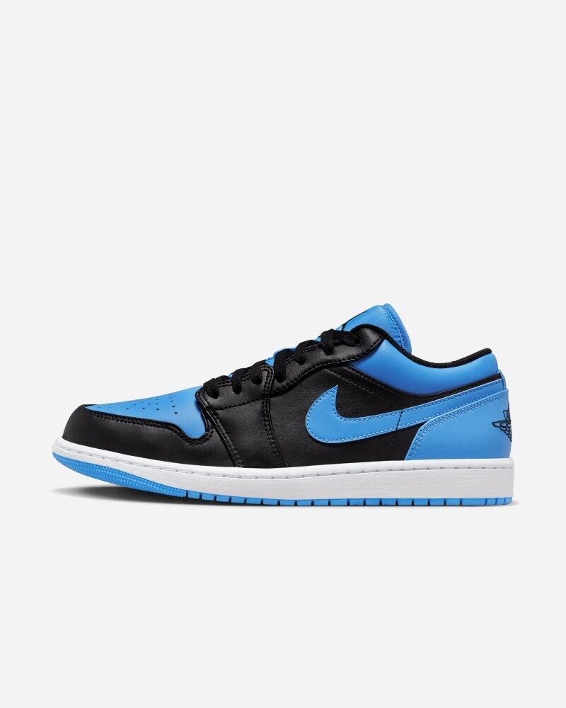 Chaussures Nike Air Jordan 1 Low Noir & Bleu Homme - 553558-041 Noir & Bleu 9.5 male