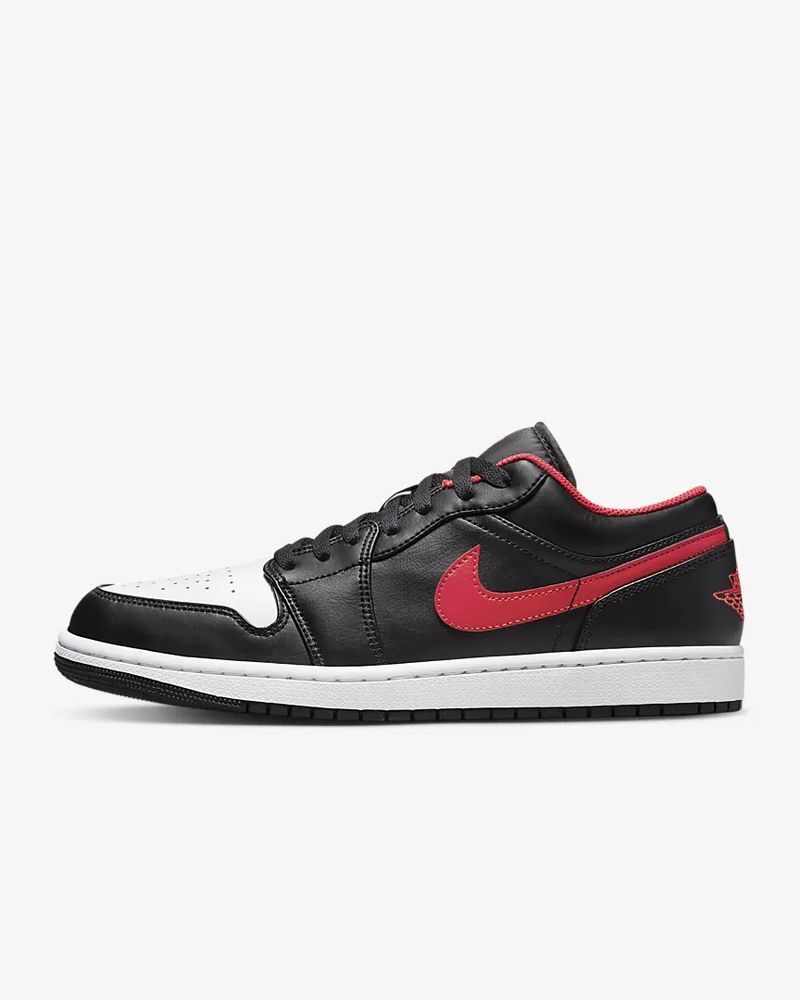 Chaussures Nike Air Jordan 1 Low Noir & Rouge Homme - 553558-063 Noir & Rouge 12.5 male