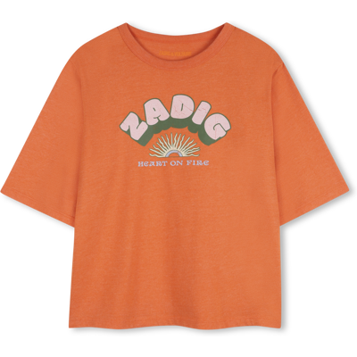 Zadig & Voltaire - Tee-shirt Manches Courtes - Mandarin Orange - Fille - 8 Ans MANDARIN ORANGE 8 ans female - Publicité Zadig & Voltaire - Tee-shirt Manches Courtes - Mandarin Orange - Fille - 8 Ans MANDARIN ORANGE 8 ans female - Publicité