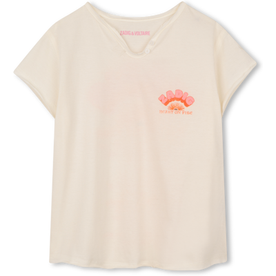 Zadig & Voltaire - Tee-shirt Manches Courtes - Milk - Fille - 14 Ans MILK 14 ans female - Publicité Zadig & Voltaire - Tee-shirt Manches Courtes - Milk - Fille - 14 Ans MILK 14 ans female - Publicité