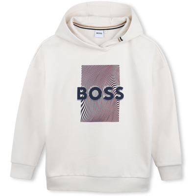 Boss - Sweat-shirt À Capuche - Ivory - Garçon - Xs IVORY XS male - Publicité Boss - Sweat-shirt À Capuche - Ivory - Garçon - Xs IVORY XS male - Publicité