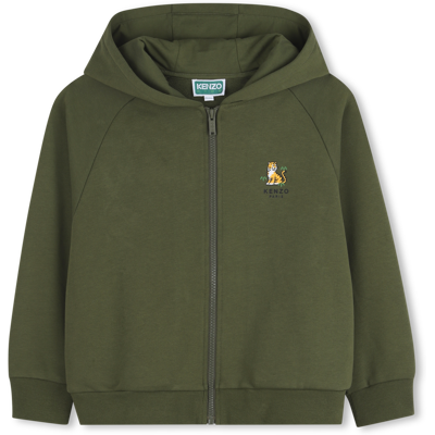Kenzo Kids - Sweat Zippé À Capuche - Vert Kaki - Garçon - 4 Ans VERT KAKI 4 ans male - Publicité Kenzo Kids - Sweat Zippé À Capuche - Vert Kaki - Garçon - 4 Ans VERT KAKI 4 ans male - Publicité