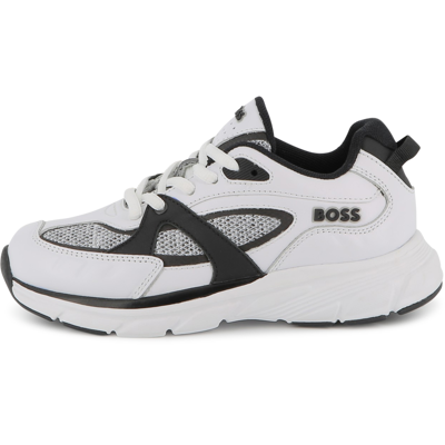Boss - Baskets À Lacets - Blanc - Garçon - Taille 30 BLANC taille 30 male - Publicité Boss - Baskets À Lacets - Blanc - Garçon - Taille 30 BLANC taille 30 male - Publicité