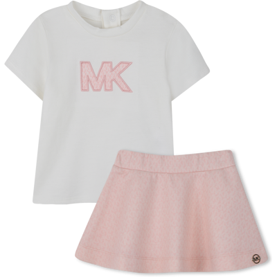 Michael Kors - Ensemble Tee-shirt Et Jupe - Pale Blush - Fille - 9 Mois PALE BLUSH 9 mois female - Publicité Michael Kors - Ensemble Tee-shirt Et Jupe - Pale Blush - Fille - 9 Mois PALE BLUSH 9 mois female - Publicité