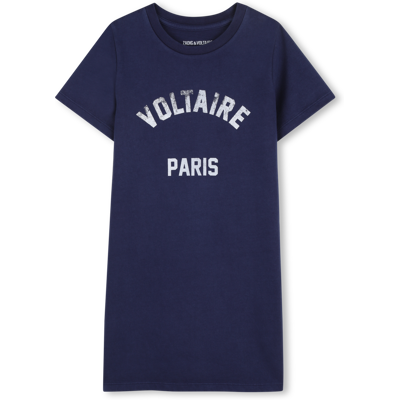 Zadig & Voltaire - Robe Tee-shirt - Medieval Blue - Fille - 4 Ans MEDIEVAL BLUE 4 ans female - Publicité Zadig & Voltaire - Robe Tee-shirt - Medieval Blue - Fille - 4 Ans MEDIEVAL BLUE 4 ans female - Publicité