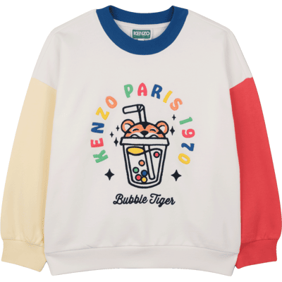 Kenzo Kids - Sweat En Molleton - Offwhite - Garçon - 6 Ans OFFWHITE 6 ans male - Publicité Kenzo Kids - Sweat En Molleton - Offwhite - Garçon - 6 Ans OFFWHITE 6 ans male - Publicité