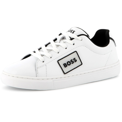 Boss - Baskets En Cuir De Vachette - Blanc - Garçon - Taille 28 BLANC taille 28 male - Publicité Boss - Baskets En Cuir De Vachette - Blanc - Garçon - Taille 28 BLANC taille 28 male - Publicité