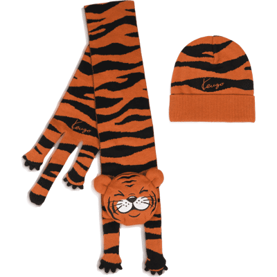 Kenzo Kids - Ensemble Écharpe Et Bonnet - Orange Chine - Unisexe - Taille Unique ORANGE CHINE taille unique unisex - Publicité Kenzo Kids - Ensemble Écharpe Et Bonnet - Orange Chine - Unisexe - Taille Unique ORANGE CHINE taille unique unisex - Publicité