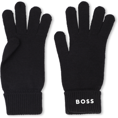 Boss - Gant Tricot En Jersey - Black - Garçon - Taille T3 BLACK taille T3 male - Publicité Boss - Gant Tricot En Jersey - Black - Garçon - Taille T3 BLACK taille T3 male - Publicité