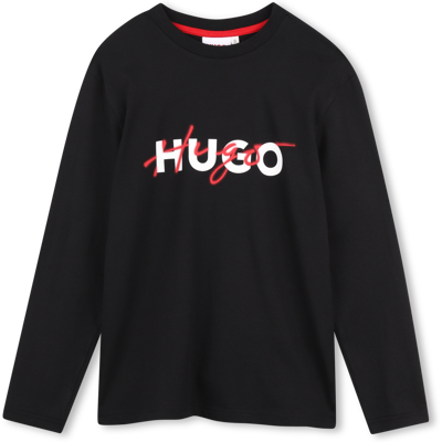 Hugo - Tee-shirt Manches Longues - Black - Garçon - M BLACK M male - Publicité Hugo - Tee-shirt Manches Longues - Black - Garçon - M BLACK M male - Publicité
