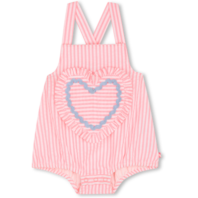 Billieblush - Combinaison À Rayures - Rose Fluo Blanc - Fille - 6 Mois ROSE FLUO BLANC 6 mois female - Publicité Billieblush - Combinaison À Rayures - Rose Fluo Blanc - Fille - 6 Mois ROSE FLUO BLANC 6 mois female - Publicité