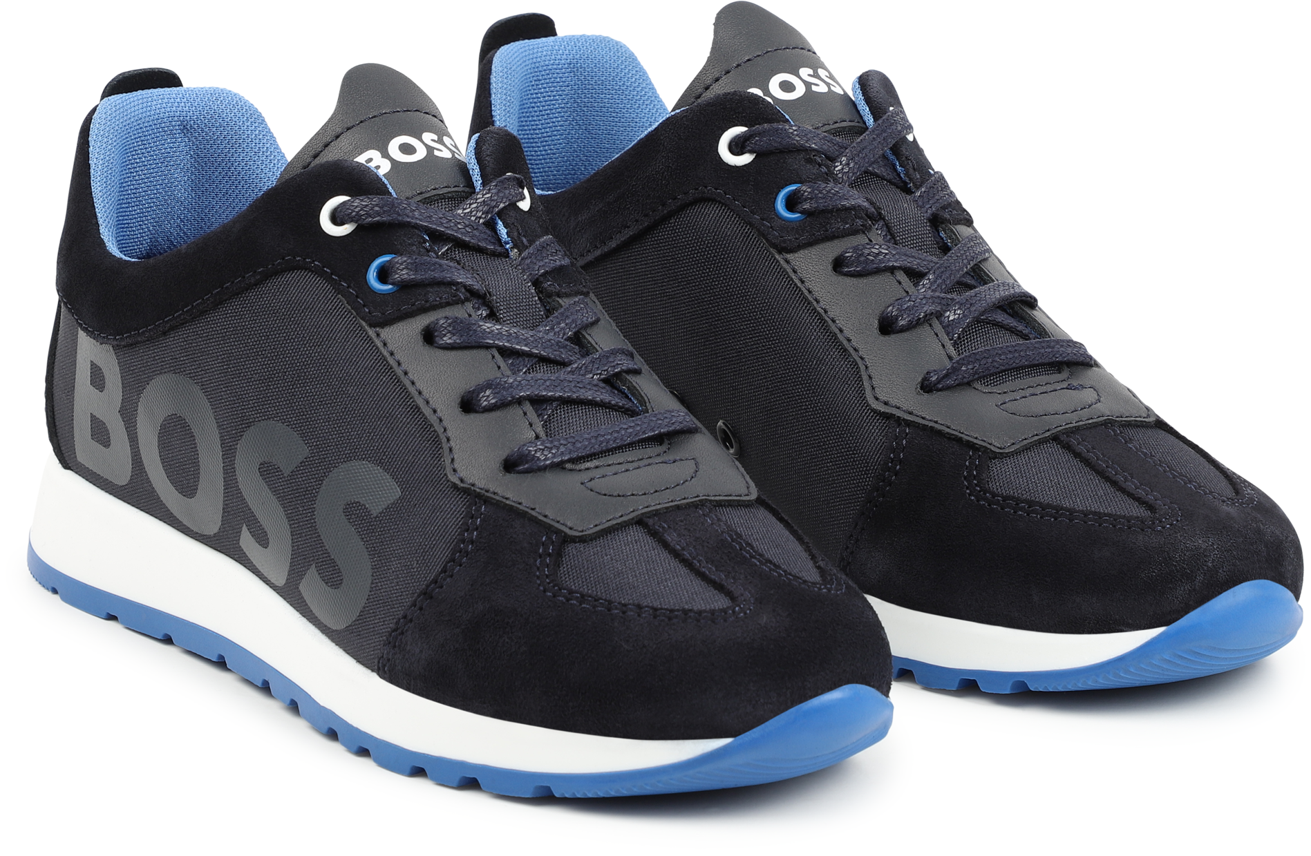 Boss - Baskets à Lacets - Garçon - Taille 30 - Bleu - Kids Around bleu 30 male