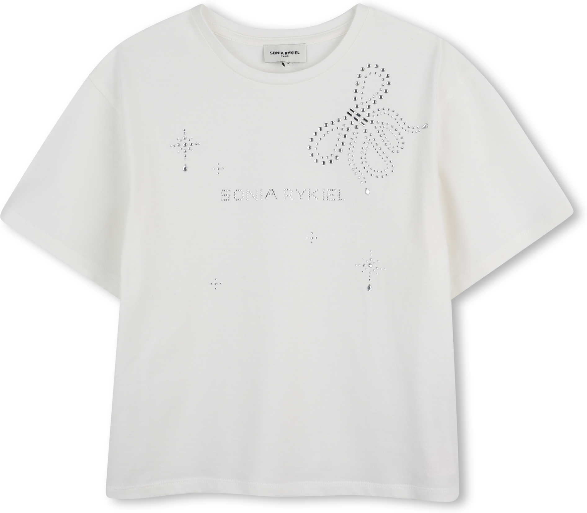 Sonia Rykiel - Tee Shirt à Manches Courtes - Fille - Taille 4 ans - Blanc - Kids Around blanc 04A female