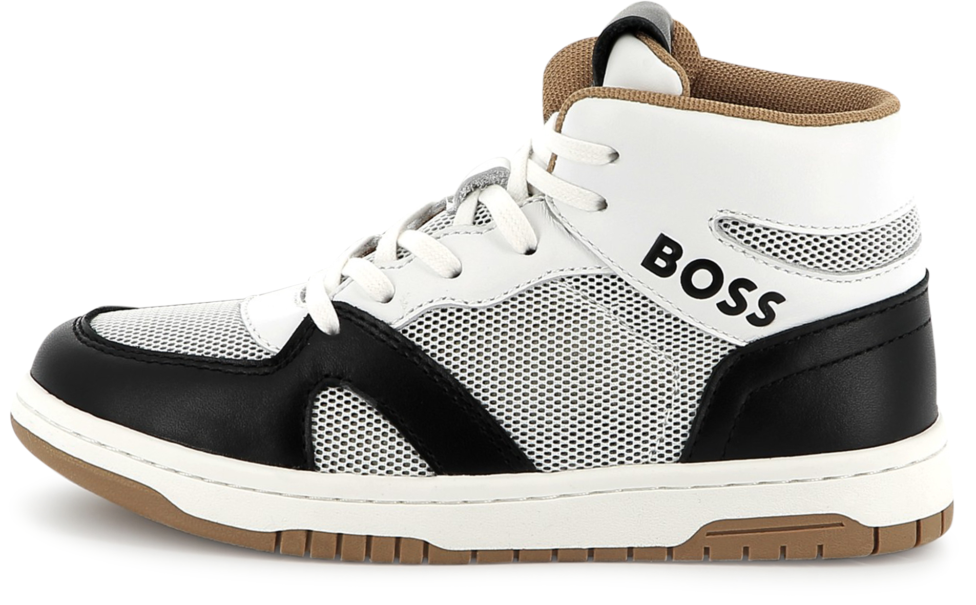 Boss - Baskets Montantes Lacées - Garçon - Taille 37 - Blanc - Kids Around blanc 37 male